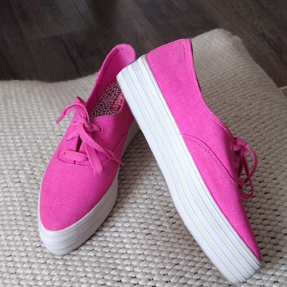 Keds Pink Canvas Sneakers Platforms